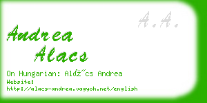 andrea alacs business card